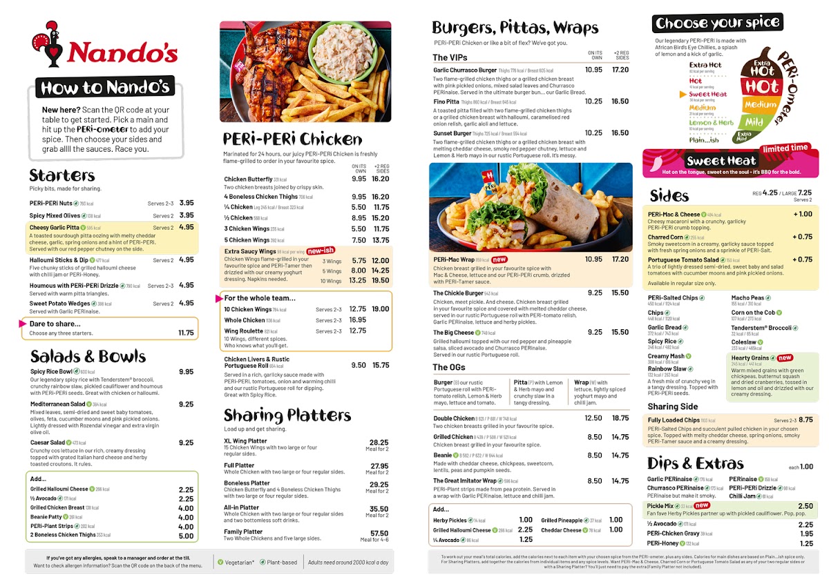 Menu Nando's Greenwich - Cutty Sark-2
