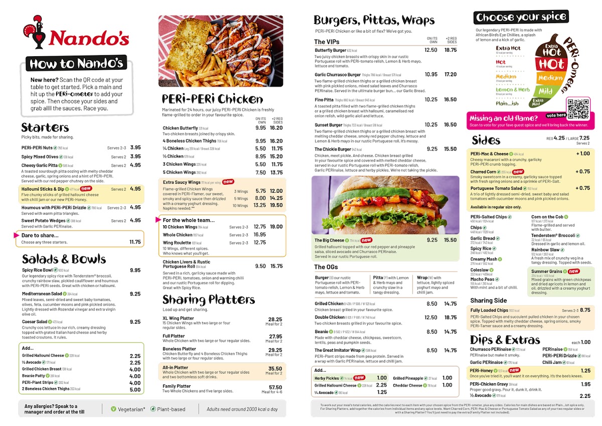 Menu Nando's Greenwich - Cutty Sark-4