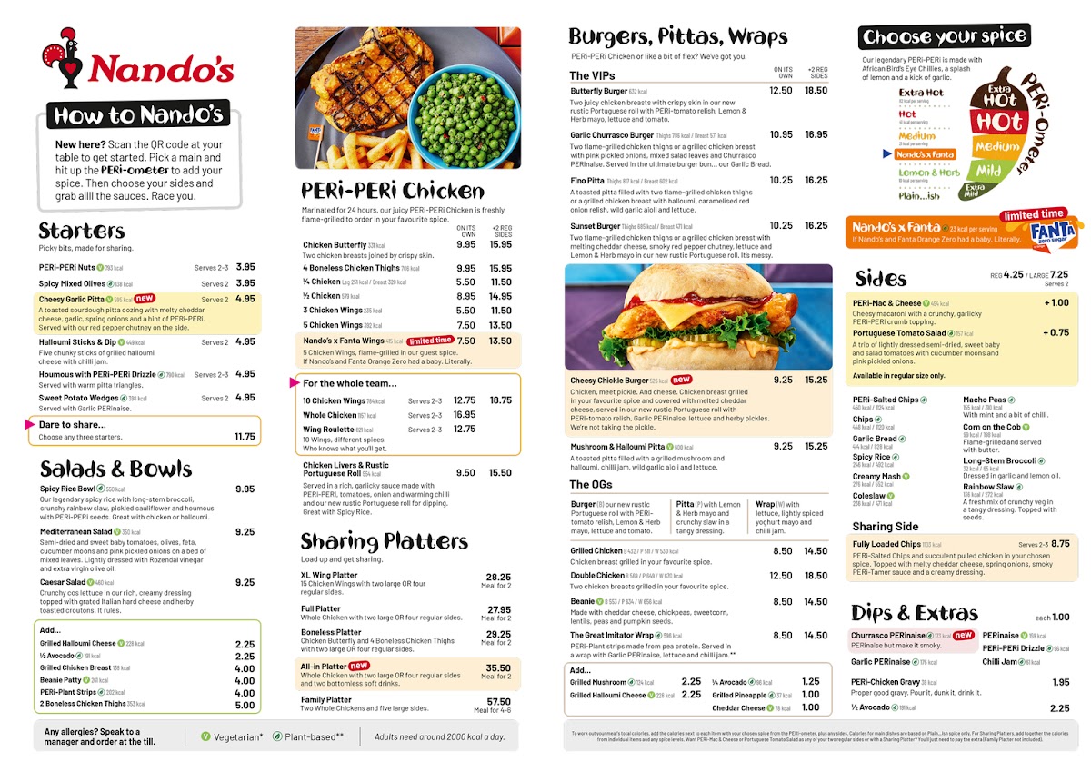 Menu Nando's Greenwich - Cutty Sark-5