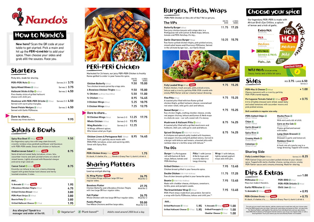 Menu Nando's Greenwich - Cutty Sark-6