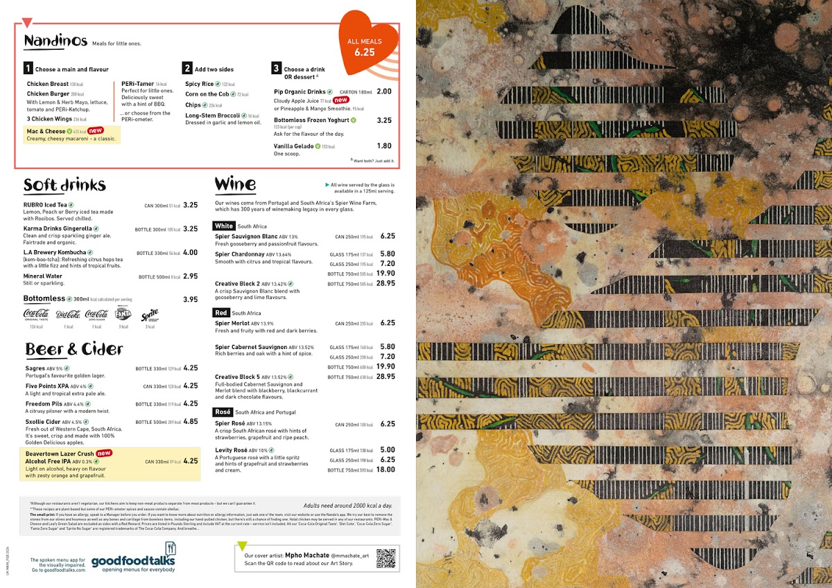 Menu Nando's Greenwich - Cutty Sark-8